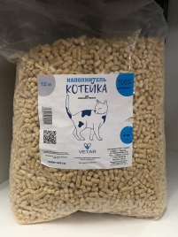 Наполнитель Котейка для кошек древесный 12 л, 4 кг