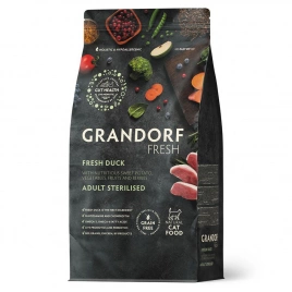 Корм Grandorf Fresh для стерилизованных кошек беззерновой гиппоалергенный со свежей уткой 400 г