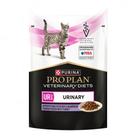 Корм Purina Veterinary Diets UR Urinary для кошек при заболеваниях МКБ с индейкой 85 г