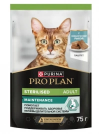 Корм Purina Pro Plan Sterilised для стерилизованных кошек с океанической рыбой паштет 75 г