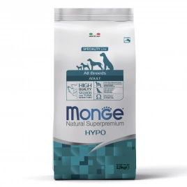 Корм Monge Dog Hypo для взрослых собак гипоаллергенный из лосося с тунцом 2,5 кг