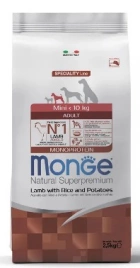 Корм Monge Dog Monoprotein Mini Adult для взрослых собак мини пород c ягненком и рисом 2,5 кг