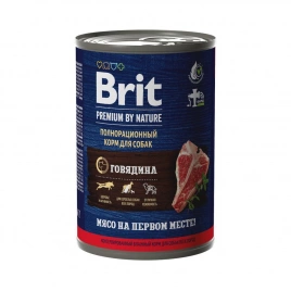 Корм Brit by Nature для собак с говядиной 410 г
