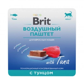 Корм Brit Premium Воздушный паштет для стерилизованных кошек с тунцом, 100 г
