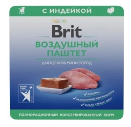 Корм Brit Premium Воздушный паштет для щенков мини пород, с индейкой, 100 г