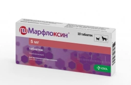 Таблетки KRKA Марфлоксин 5 мг для котят и кошек, 2 табл 