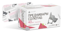 Таблетки Nita-Farm Преднифарм солютаб для кошек и собак 40 мг, 10 табл