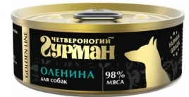 Корм Четвероногий Гурман Голден для собак Оленина натуральная в желе 100 г