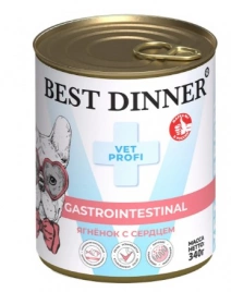 Корм Best Dinner Gastro Intestinal для собак ягненок с сердцем 340 г