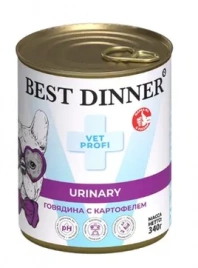 Корм Best Dinner Urinary для собак говядина с картофелем 340 г
