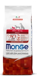 Корм Monge Dog Monoprotein Mini для взрослых собак мелких пород из ягненка с рисок 7,5 кг 