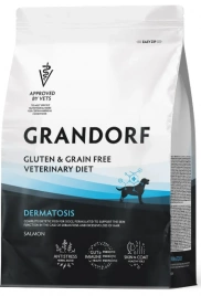 Корм Grandorf Dermatosis для собак при дерматозах и выпадении шерсти с лососем 1 кг