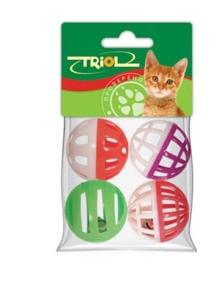 Игрушка Triol "Активная игра 2" для кошек 4 мяча , D = 4 см фото 2