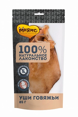 Лакомство для собак Мнямс Уши говяжьи 85 г фото 1