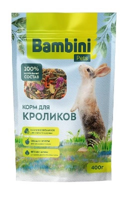 Корм Bambini Pets для кроликов, 400 г фото 1