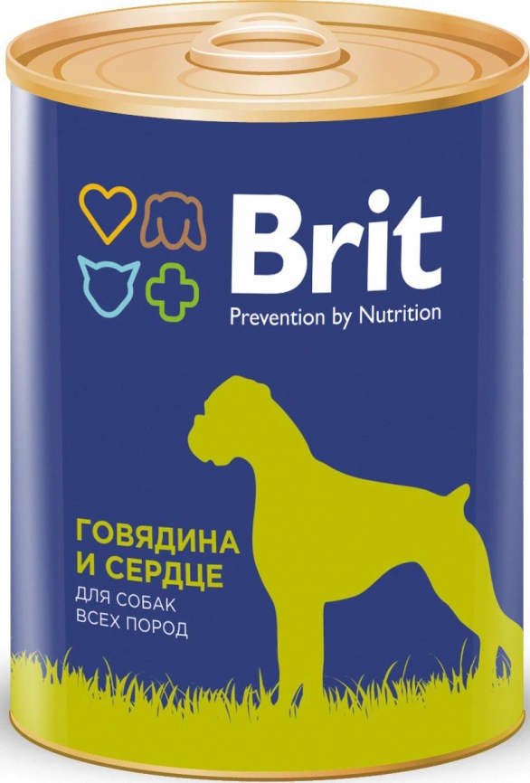 Корм Brit для собак говядина и сердце 850 г фото 1