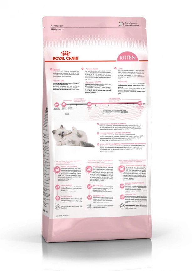 Royal Canin Kitten Корм сухой сбалансированный для котят в период второй фазы роста до 12 месяцев, 2 кг фото 3