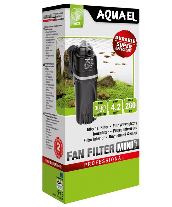 Фильтр внутренний Aquael Fan-Mini Plus 260л/ч до 60л фото 1