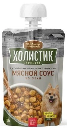 Деревенские лакомства "Холистик Премьер" Мясной соус из утки для собак 90 г  фото 1