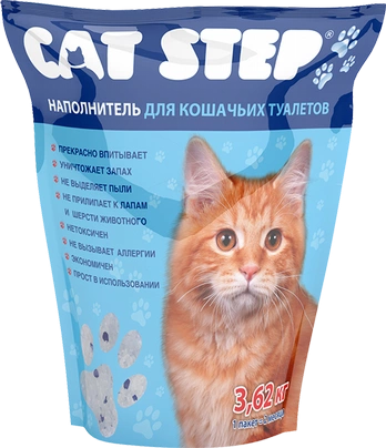 Наполнитель Cat Step для кошек силикагелевый 3,62 кг 7,6 л фото 1