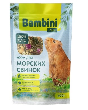Корм Bambini Pets для морских свинок, 400 г фото 1