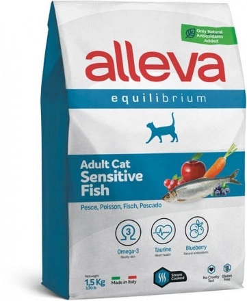 Корм Alleva Equilibrium Sensitive для кошек с чувствительным пищеварением с рыбой 400 г фото 2