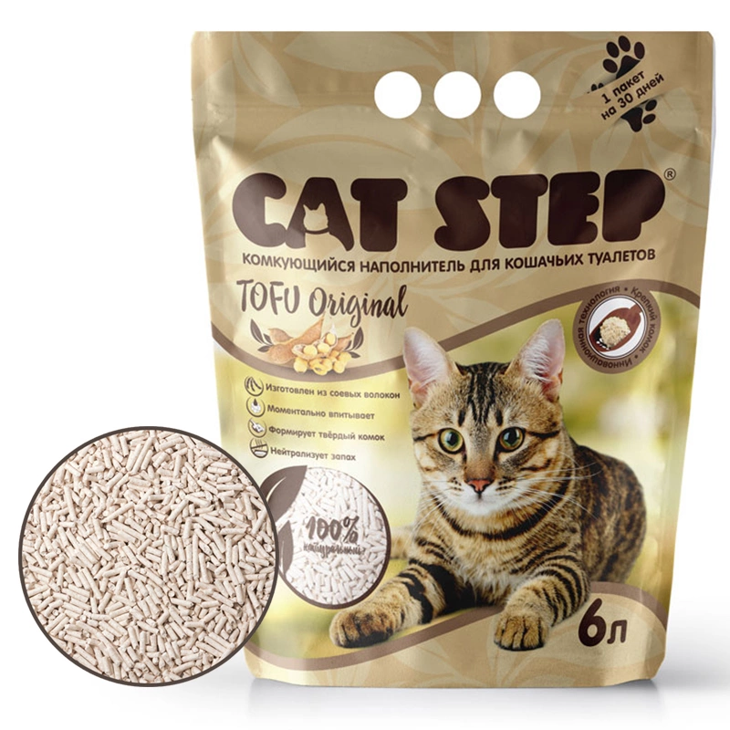 Наполнитель Cat Step Tofu Original растительный комкующийся 6 л  фото 1