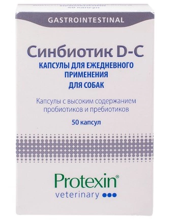 Кормовая добавка Protexin Синбиотик Д-С для собак 50 капсул фото 1