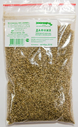 Корм для рыбок Дафния Зоомир 10 г фото 1