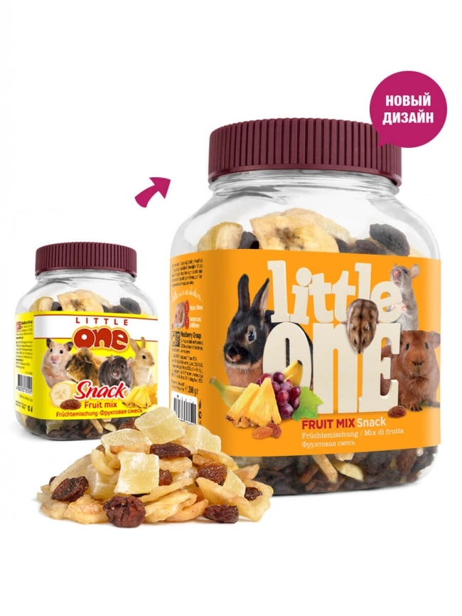 Лакомство Little One "Фруктовая смесь" для грызунов 200 г фото 1