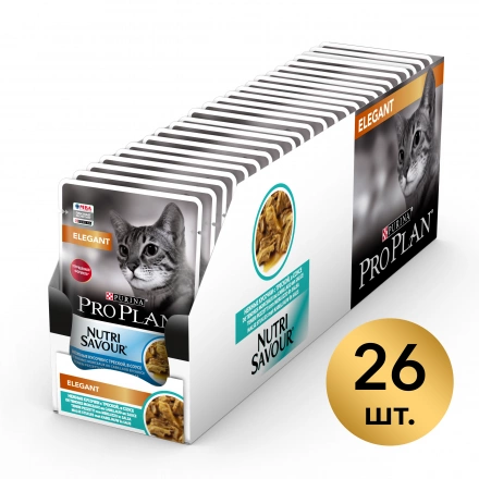 Корм Purina Pro Plan Derma Plus для кошек с чувствительной кожей, с треской в соусе 85г фото 1