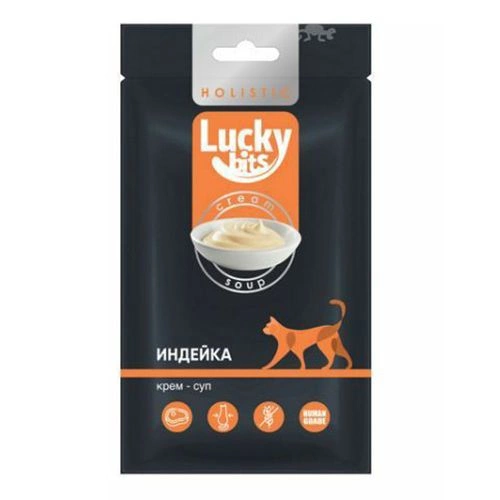 Лакомство Lucky Bits для кошек крем-суп из филе индейки 5*20 г фото 1