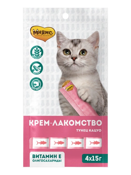 Лакомство для кошек Мнямс с тунцом 4*15 г фото 2