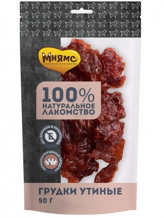 Лакомство для собак Мнямс Утиные грудки 50 г фото 2