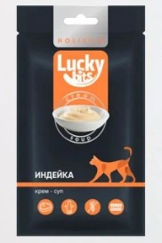 Лакомство Lucky Bits для кошек крем-суп из филе индейки 5*20 г фото 2