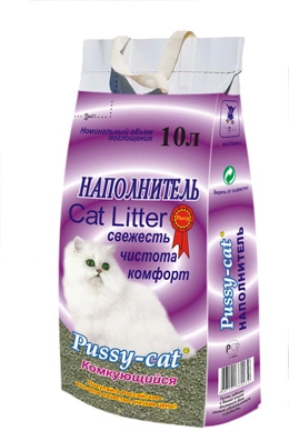 Наполнитель Pussy Сat для кошек комкующийся 10 л фото 1