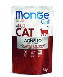Консервы Monge Cat Grill Pouch для кошек с новозеландским ягненком 85 г фото 1