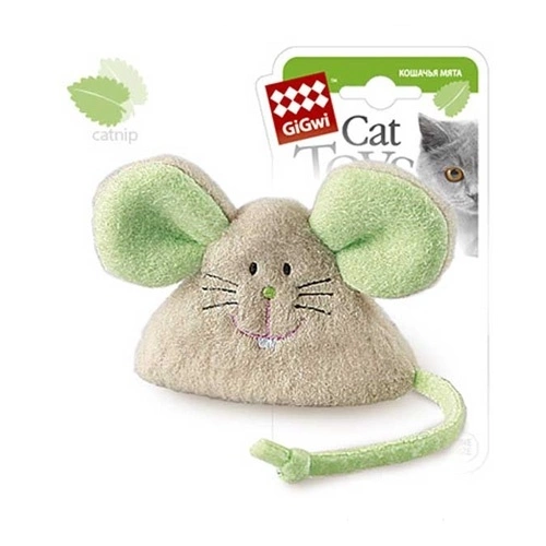 Игрушка для кошек GiGwi "Мышь" с кошачьей мятой фото 1