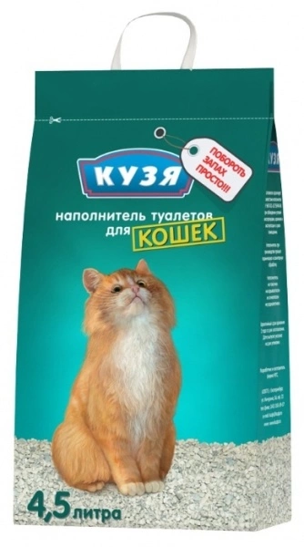 Наполнитель Кузя для кошек впитывающий 4,5 л фото 1