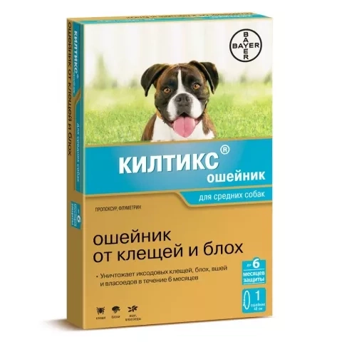 Ошейник Bayer Килтикс от блох и клещей для собак средних пород 53 см фото 1