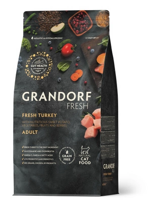 Корм Grandorf Fresh Cat для кошек беззерновой с мясом индейки и бататом 400 г фото 2