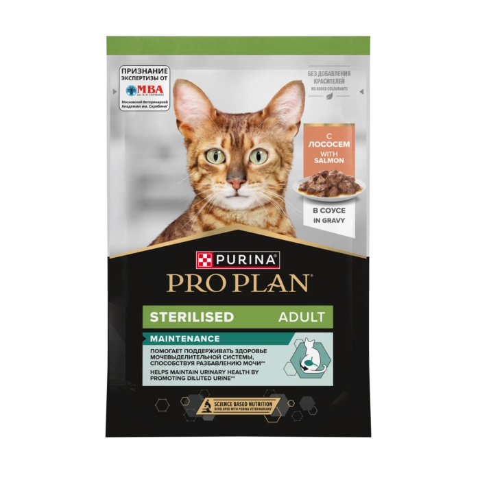 Корм Purina Pro Plan Sterilised для стерилизованных кошек с лососем в соусе 85 г фото 1