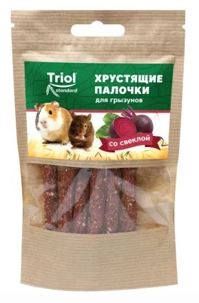 Лакомство Triol для грызунов "Хрустящие палочки со свеклой" 30 г фото 1