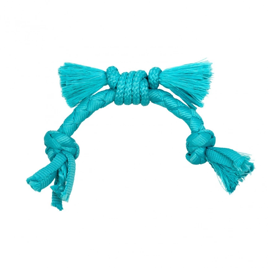 Игрушка Playology Puppy Sensory Rope для щенков канат ароматом арахиса, цвет голубой фото 2
