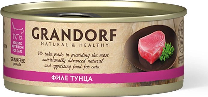 Корм Grandorf для кошек филе тунца 70 г фото 1