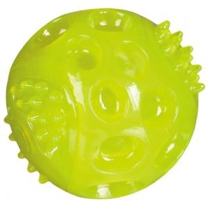 Игрушка для собак Trixie Flashing "Мячик светящийся" Ball силиконовый, 6 см фото 1