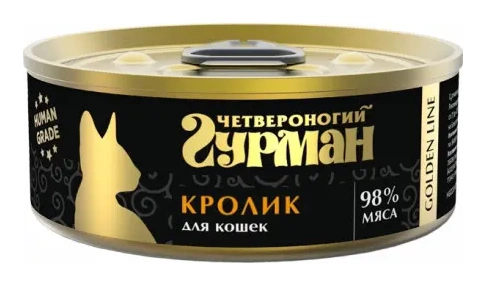 Корм Четвероногий Гурман Голден для кошек с кроликом 100 г фото 2