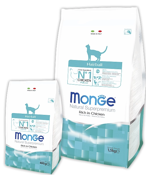 Корм Monge Cat Hairball для кошек, для выведения шерсти 1,5 кг фото 2