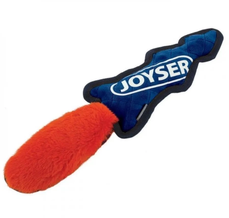 Игрушка для собак Joyser Slimmy Plash Шкура лисы с пищалкой S/M синяя с оранжевым 38см  фото 1