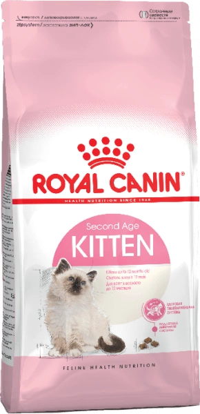 Royal Canin Kitten Корм сухой сбалансированный для котят в период второй фазы роста до 12 месяцев, 2 кг фото 1